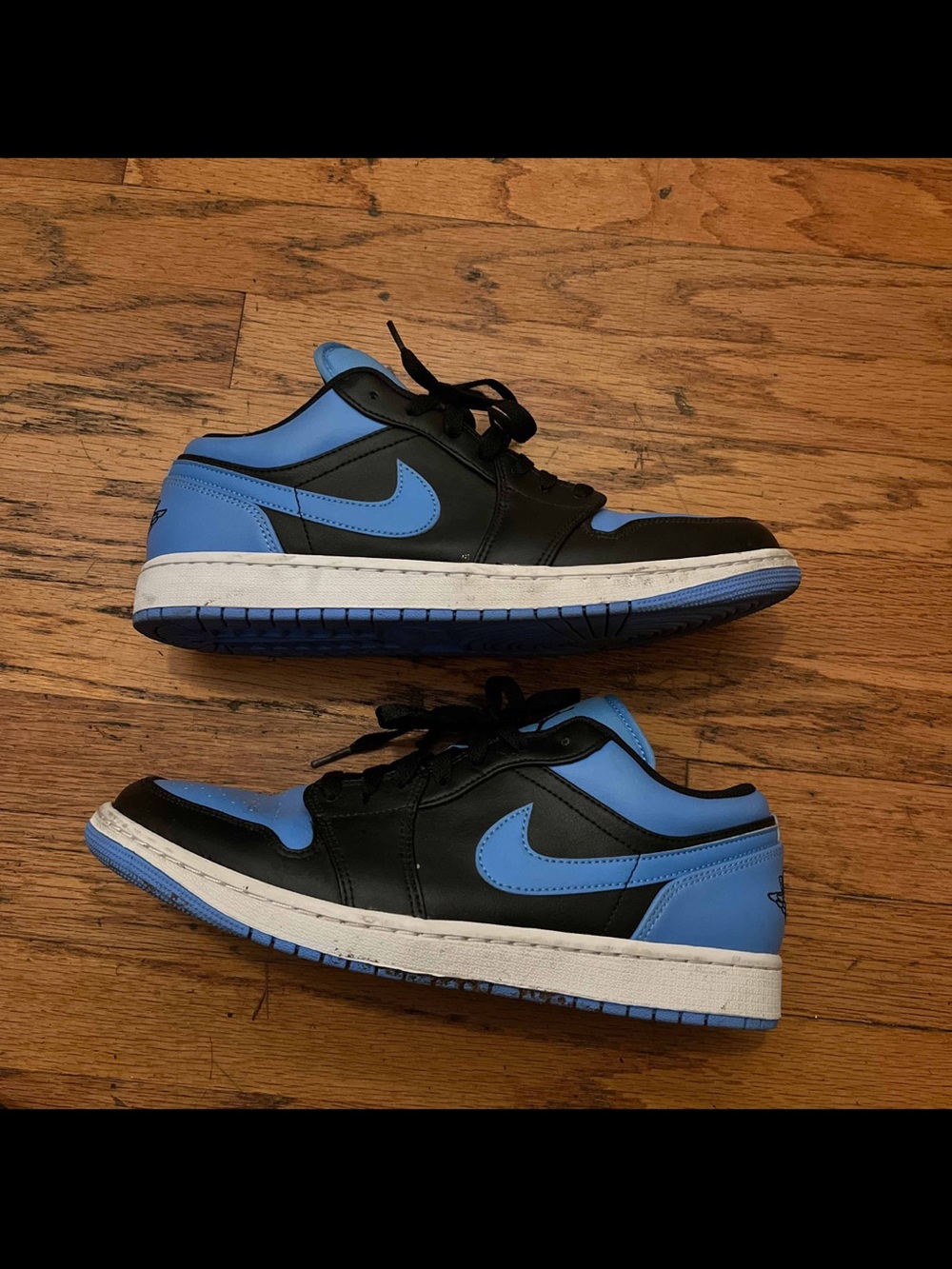 Nike Air Jordan 1 Low Men's Size 11 Black/University Blue Sneakers 553558-041